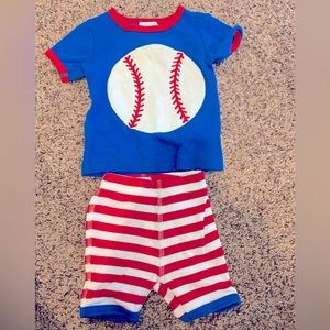 Mudpie baby boys baseball outfit